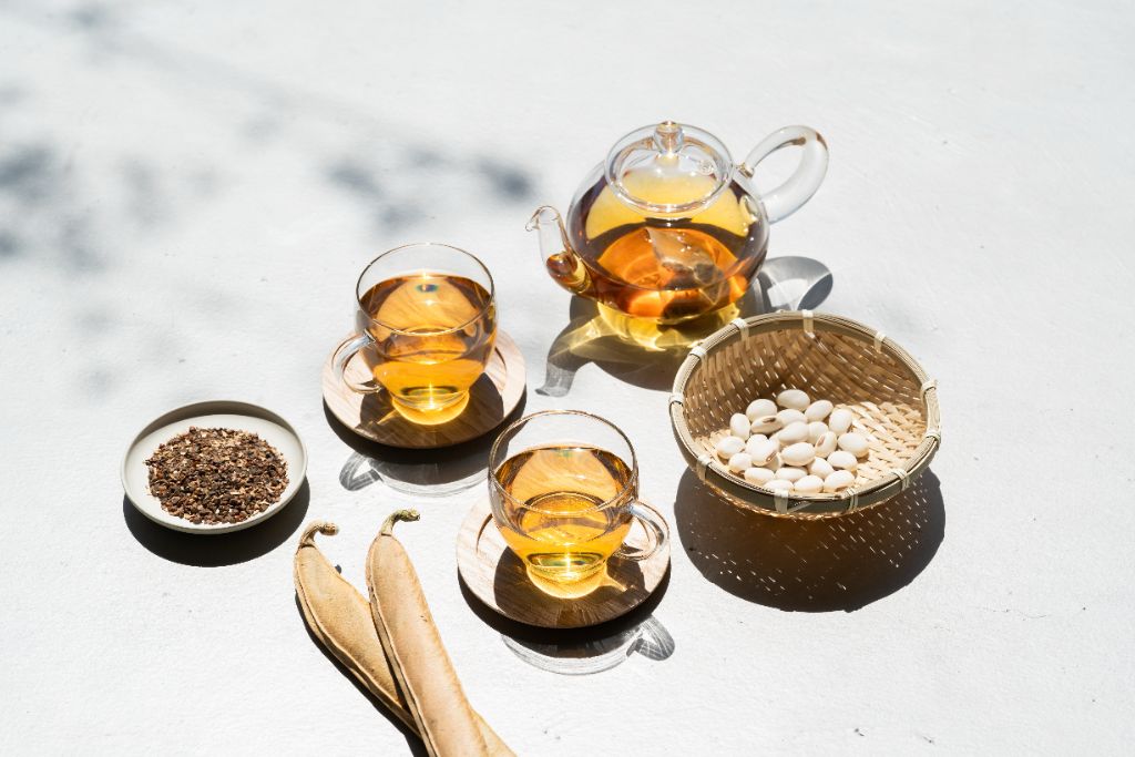 なた豆茶 カップとポット